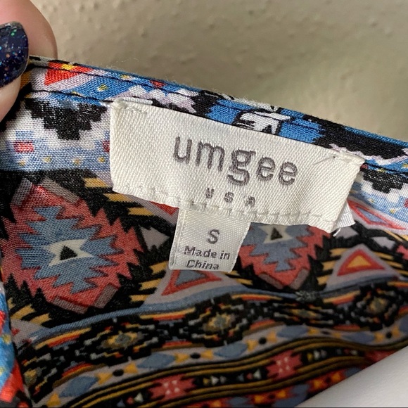 Umgee mixed print Aztec and floral dress - Picture 4 of 5